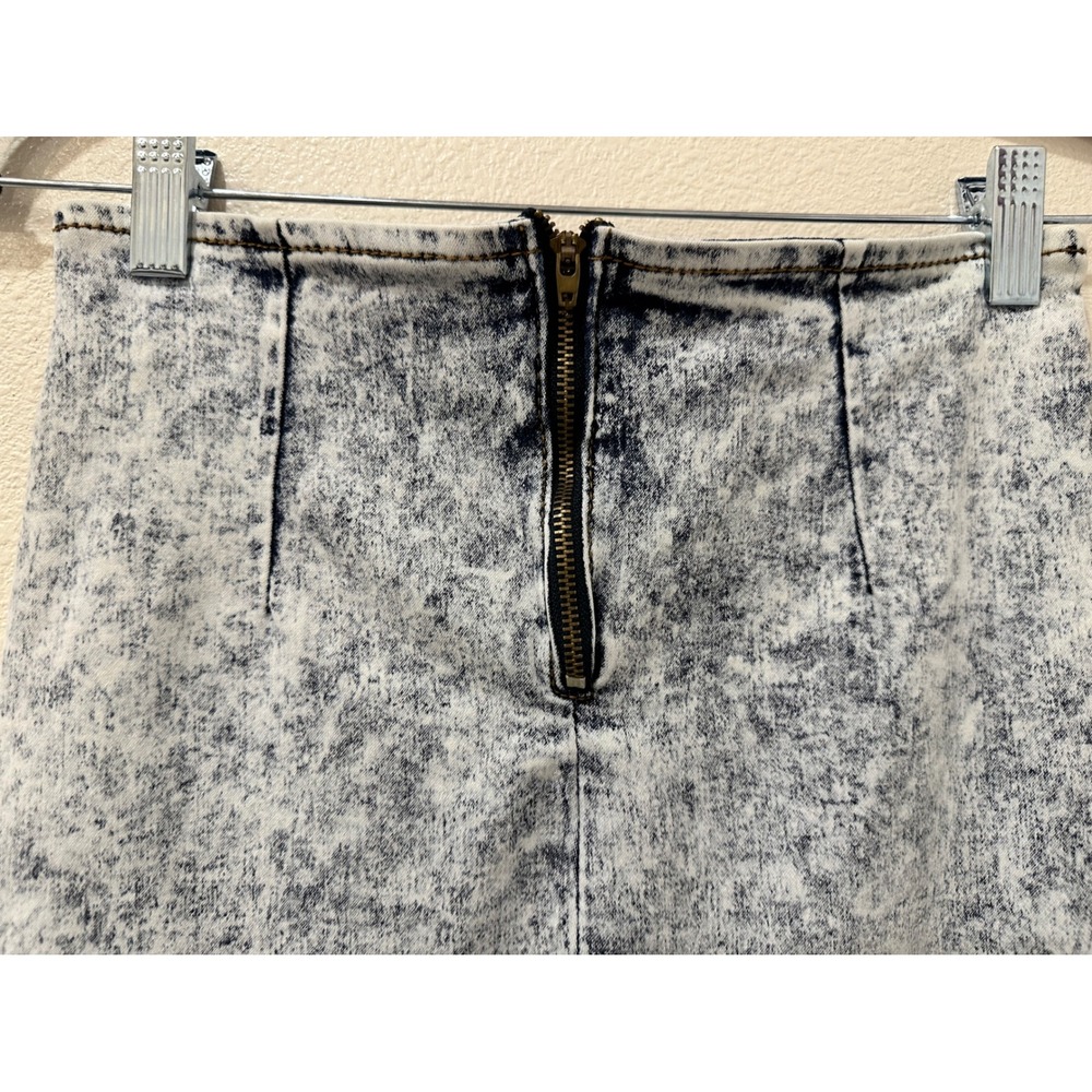 Roma Studio Womens Acid Wash Lace Up Corset Pencil Skirt Blue Size M - Picture 5 of 7
